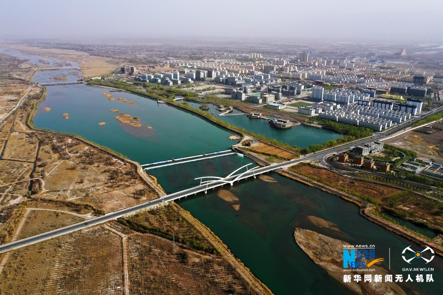 【“飛閱”中國】航拍甘肅高臺(tái)：綠染“戈壁水鄉(xiāng)”