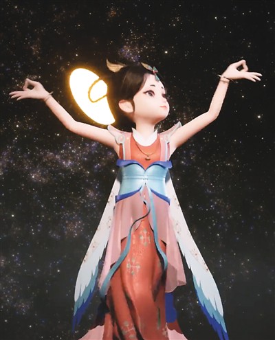 敦煌莫高窟官方虛擬形象“伽瑤”。