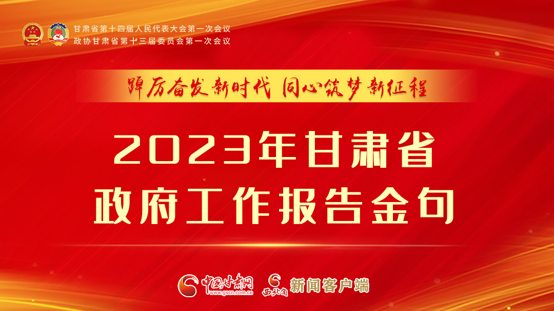 【甘快看】海報|甘肅省政府工作報告里的這些話，直抵人心！