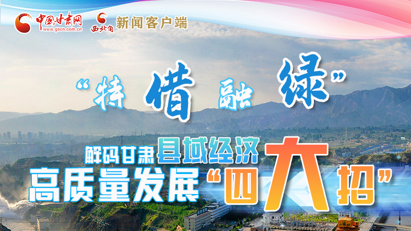 圖解|“特、借、融、綠”解碼甘肅縣域經(jīng)濟(jì)高質(zhì)量發(fā)展“四大招”