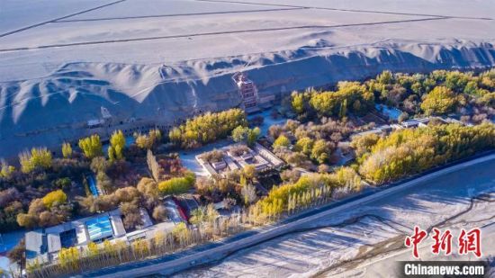 2022年11月，航拍深秋季節(jié)的莫高窟?！　⊥醣筱y 攝