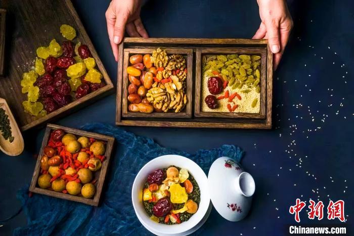 2023年5月，拍攝的臨夏蓋碗茶所需原料。(資料圖)臨夏市融媒體中心供圖