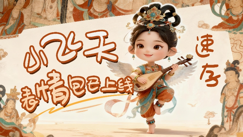 【何以中國·壁畫里的中國】小飛天表情包已上線，速存！
