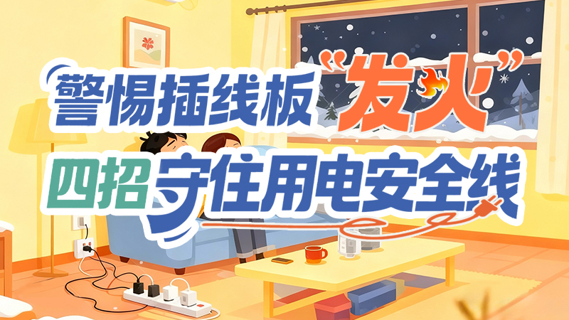 長圖|警惕插線板“發(fā)火”！四招守住用電安全線